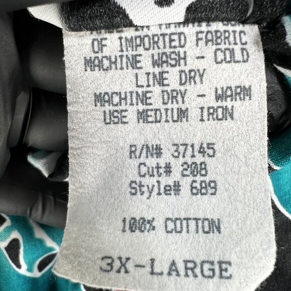 80s Hilo Hattie Womens 3X Hawaiian Maxi Dress Tropical Ruffle Hem Luau Vacation - Picture 15 of 16